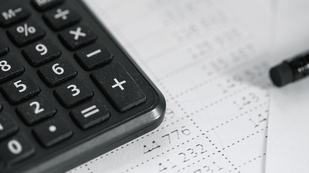 financials. image of calculator