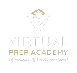 Virtual Prep of Indiana White & Gold Logo - Virtual Prep Indiana at Madison-Grant - Tuition-free Online Public School